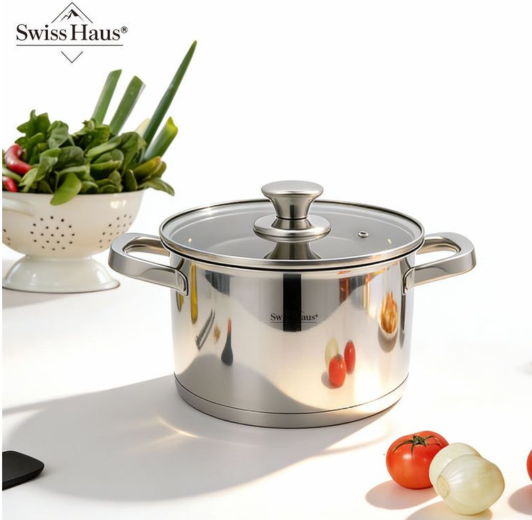Swiss Haus 12-Piece Stainless Steel Cookware Set