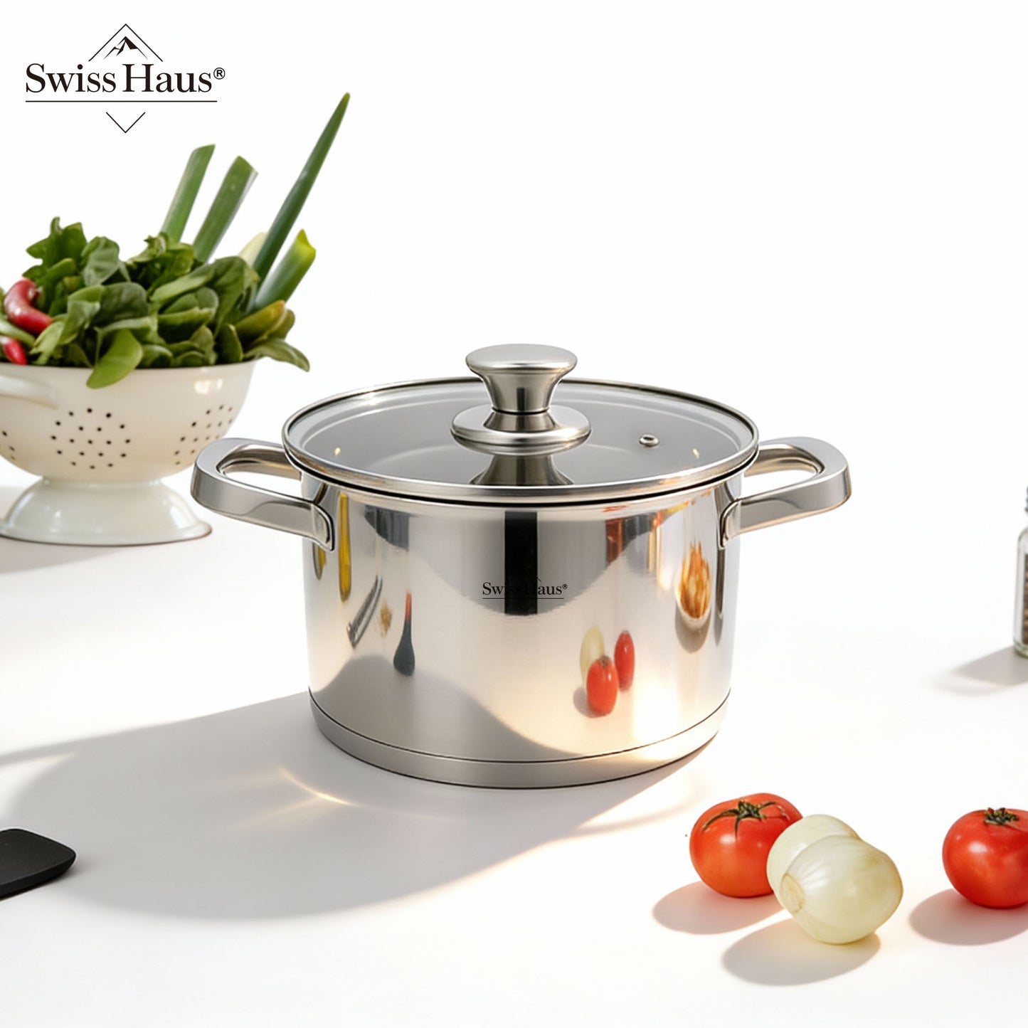 Swiss Haus 10-Piece Stainless Steel Cookware Set