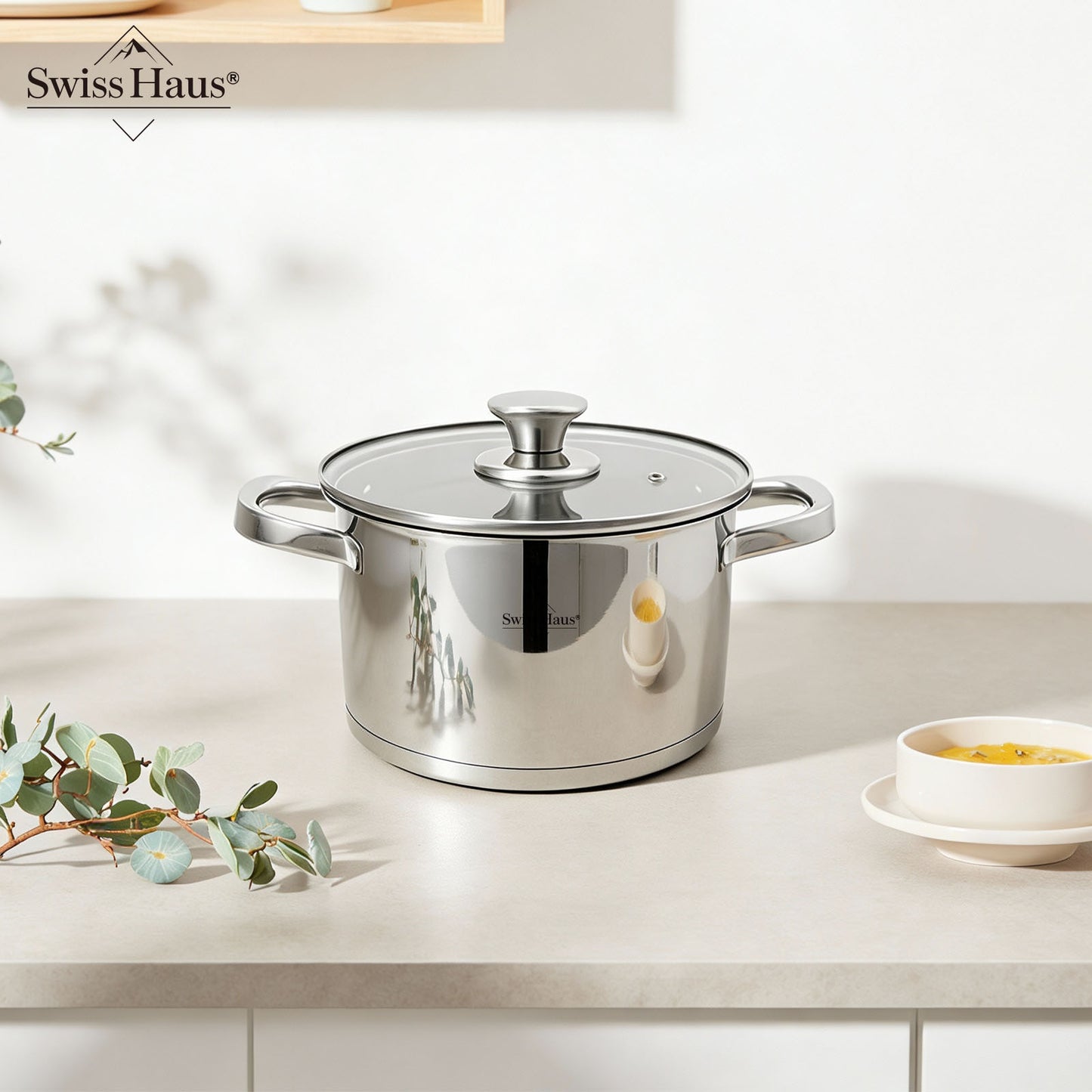 Swiss Haus 12-Piece Stainless Steel Cookware Set