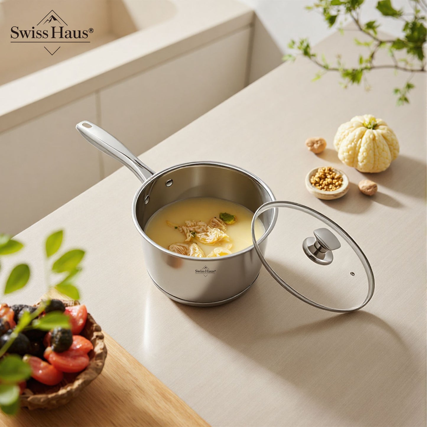 Swiss Haus 12-Piece Stainless Steel Cookware Set