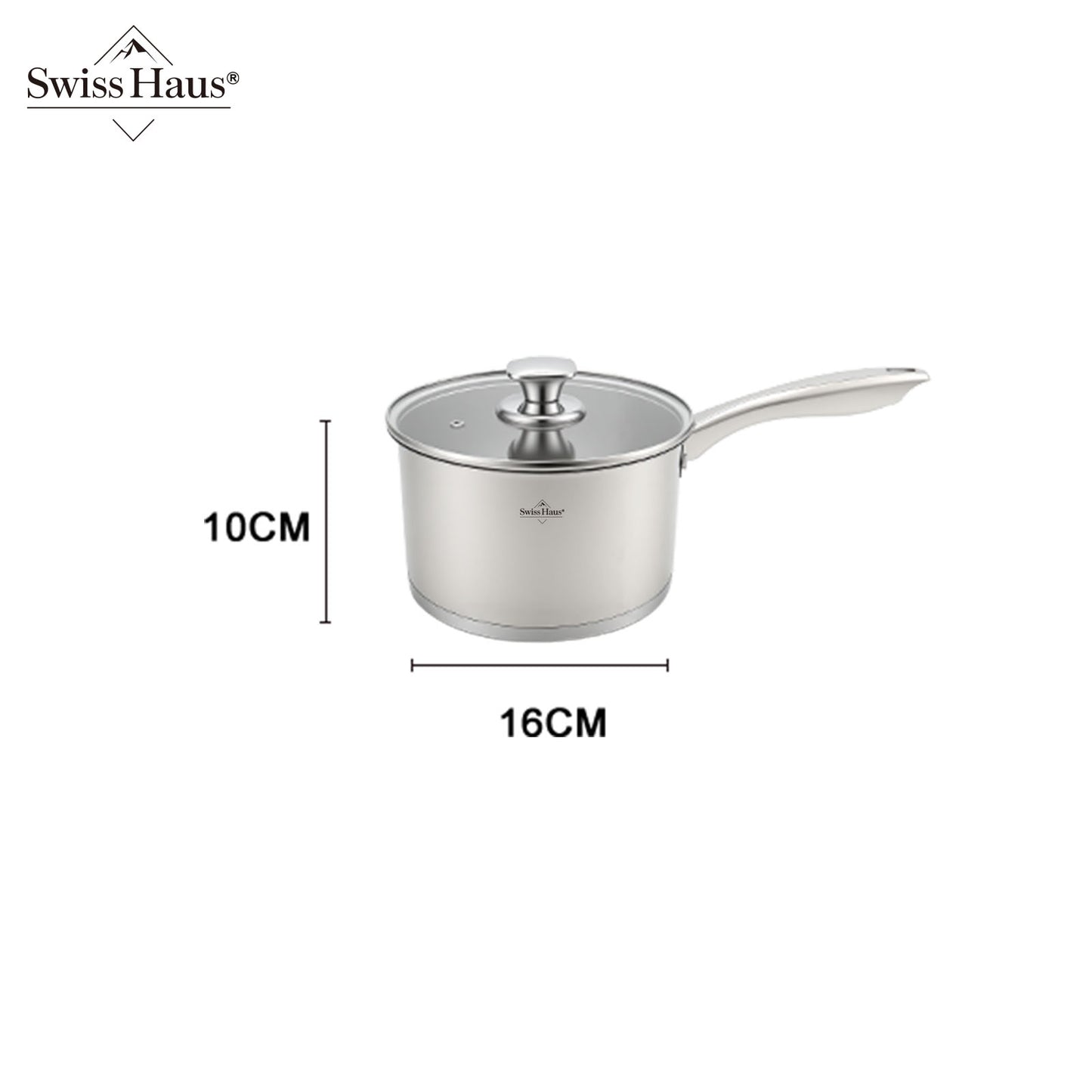 Swiss Haus 12-Piece Stainless Steel Cookware Set