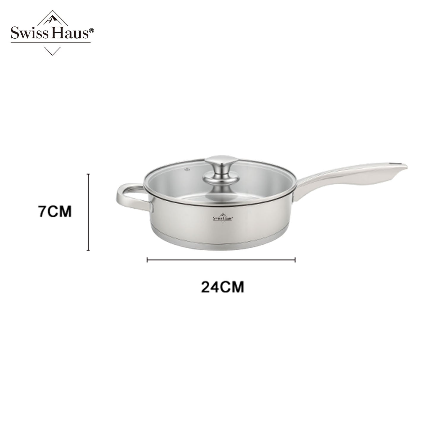 Swiss Haus 12-Piece Stainless Steel Cookware Set