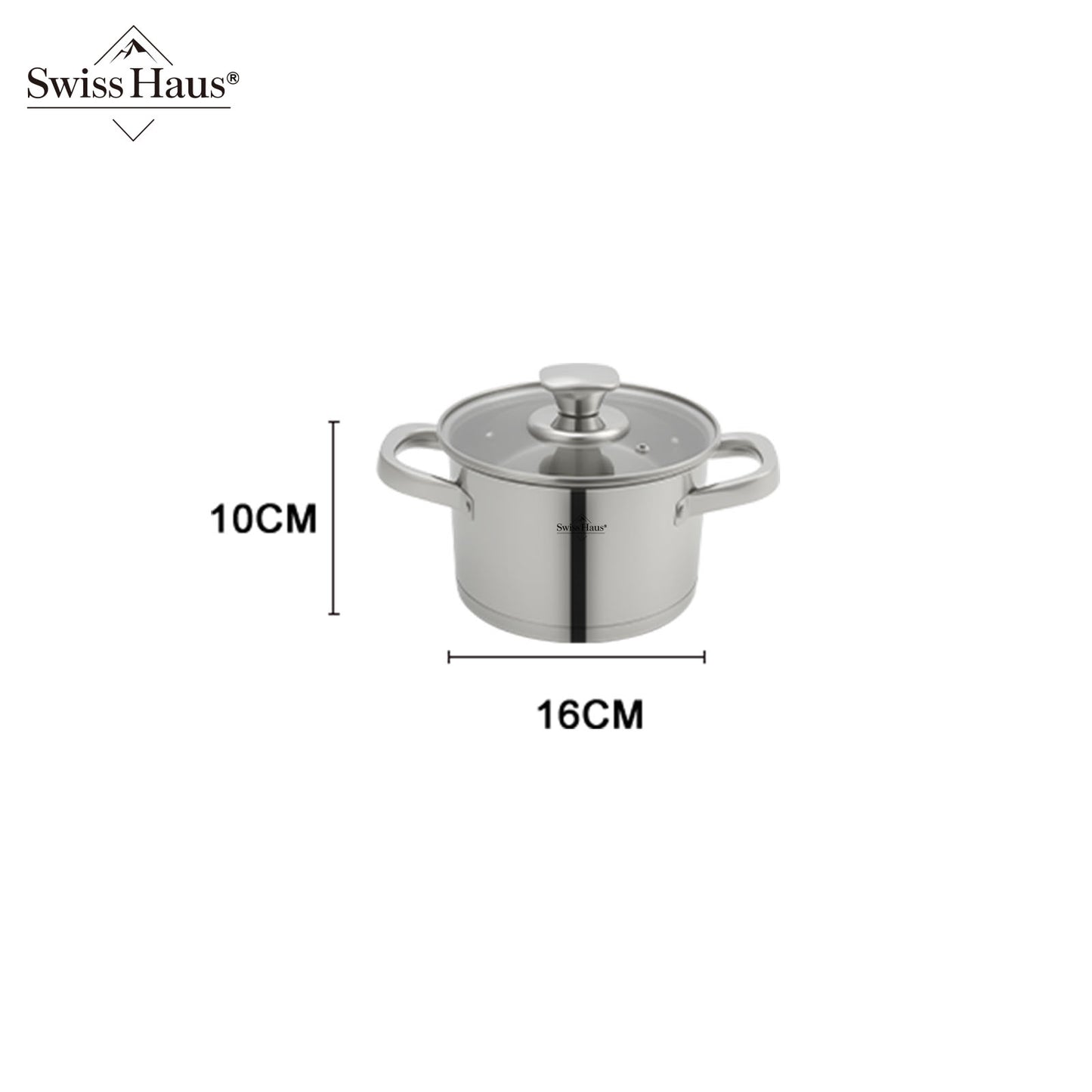 Swiss Haus 12-Piece Stainless Steel Cookware Set