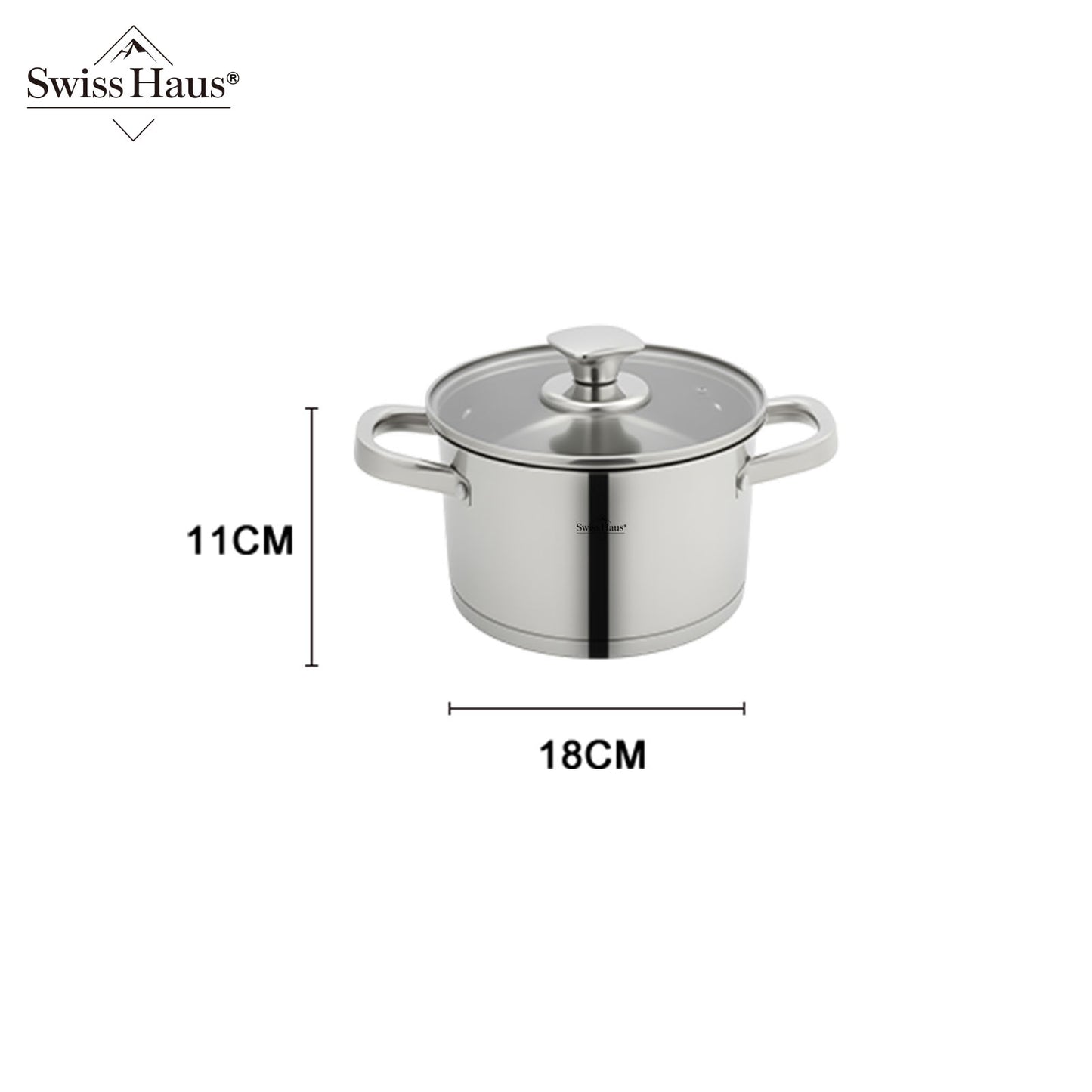Swiss Haus 10-Piece Stainless Steel Cookware Set