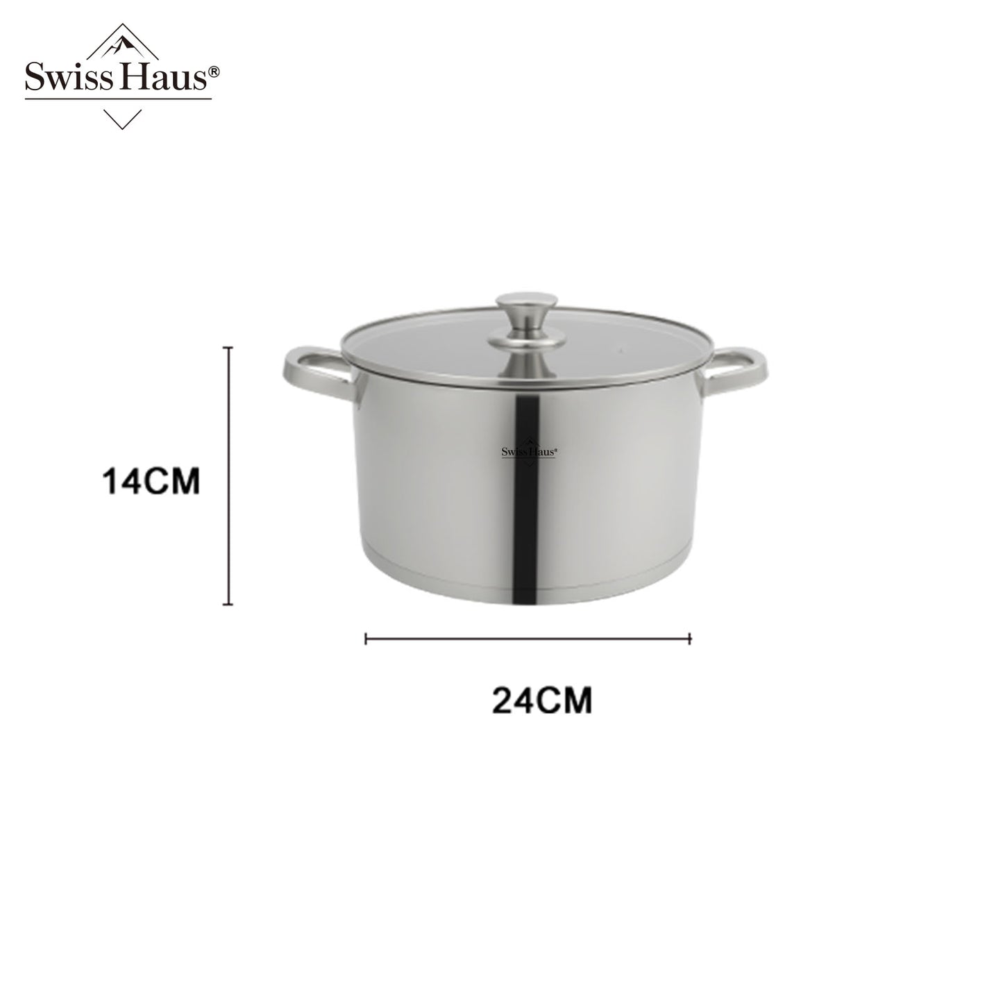 Swiss Haus 10-Piece Stainless Steel Cookware Set
