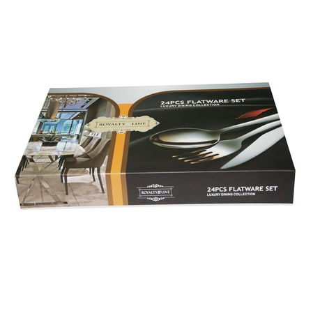 Royalty line 24 Piece Stainless Steel Cutlery Set - Silver (24s1)