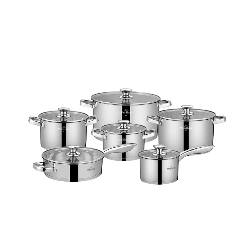 Swiss Haus 12-Piece Stainless Steel Cookware Set