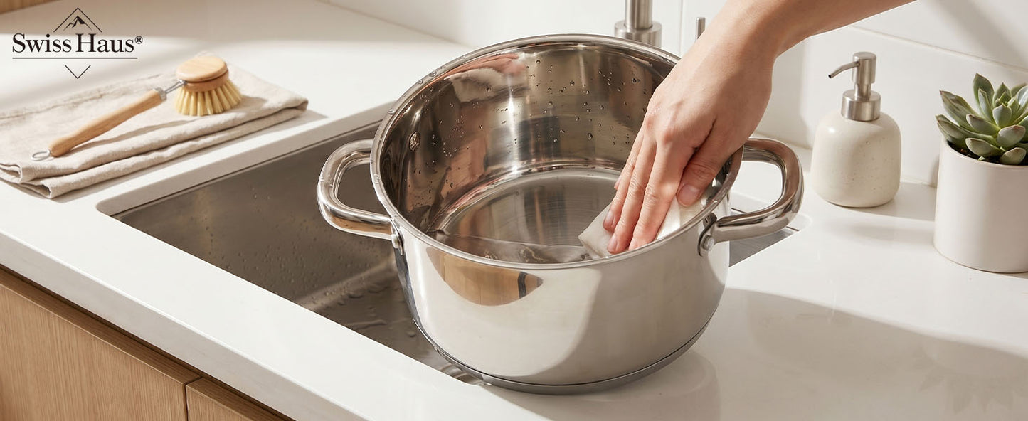 Swiss Haus 12-Piece Stainless Steel Cookware Set