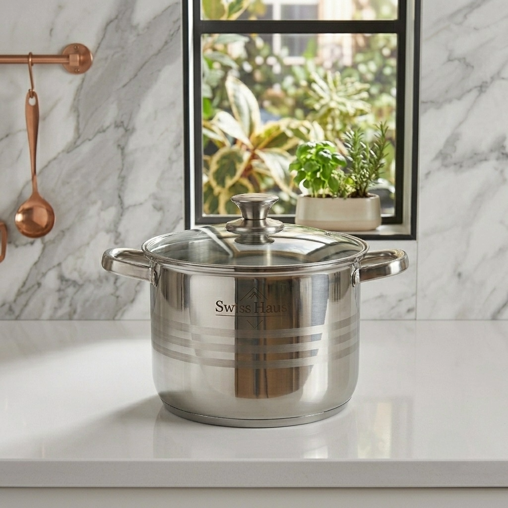 Swiss Haus 9-Piece Stainless Steel Cookware Set