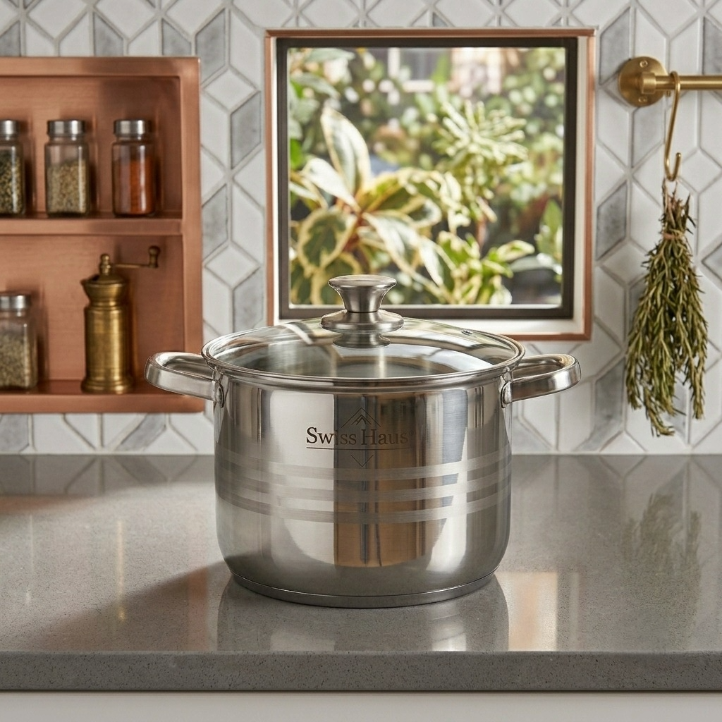 Swiss Haus 9-Piece Stainless Steel Cookware Set
