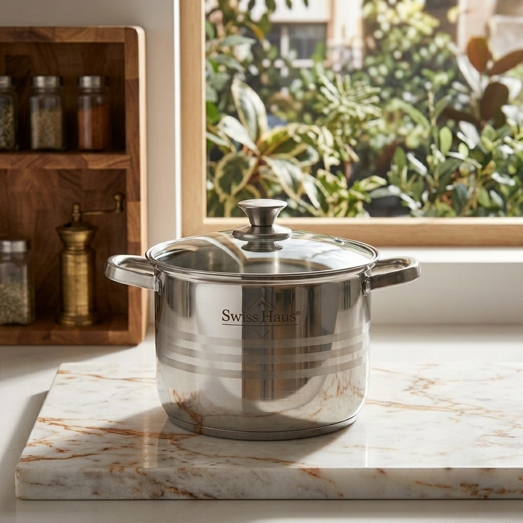 Swiss Haus 9-Piece Stainless Steel Cookware Set