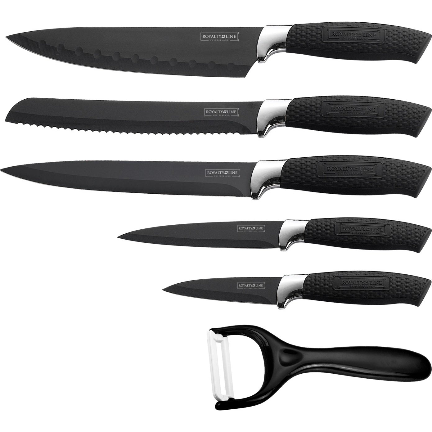 Royalty Line 5-Piece Non-Stick Coating Knife Set