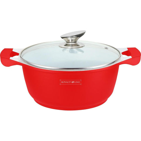 Royalty Line 30cm Ceramic Coating Casserole - Red