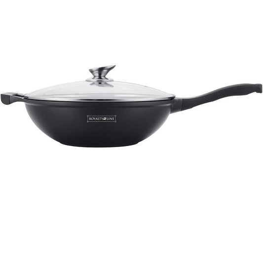 Royalty Line 32cm Marble Coating Wok - Black