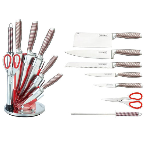 Royalty Line 8-Piece Stainless Steel Knife Set with Stand